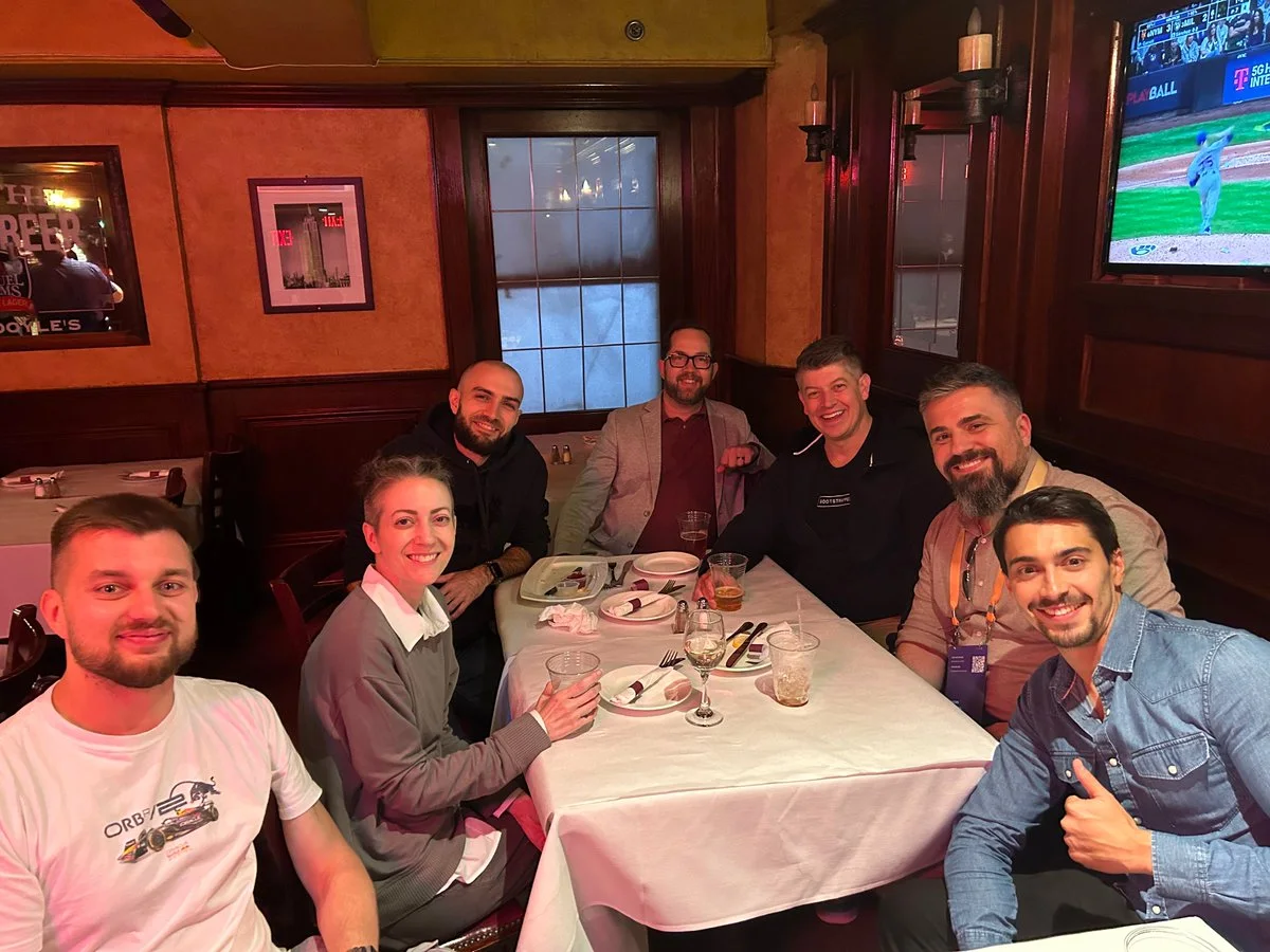 Friends together at NoCode Drinks in New York